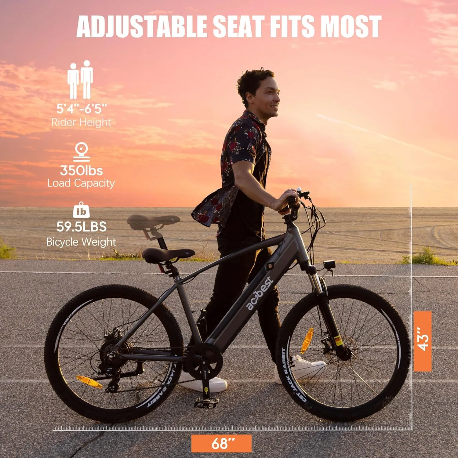 Core Electric Bike for Adults - Peak 1000W Brushless Motor Ebike, 468&500Wh Removable Built in Battery 26&27.5X2.1 Tire Step Over Bicycle with 7 Speed, Commute E Bikes