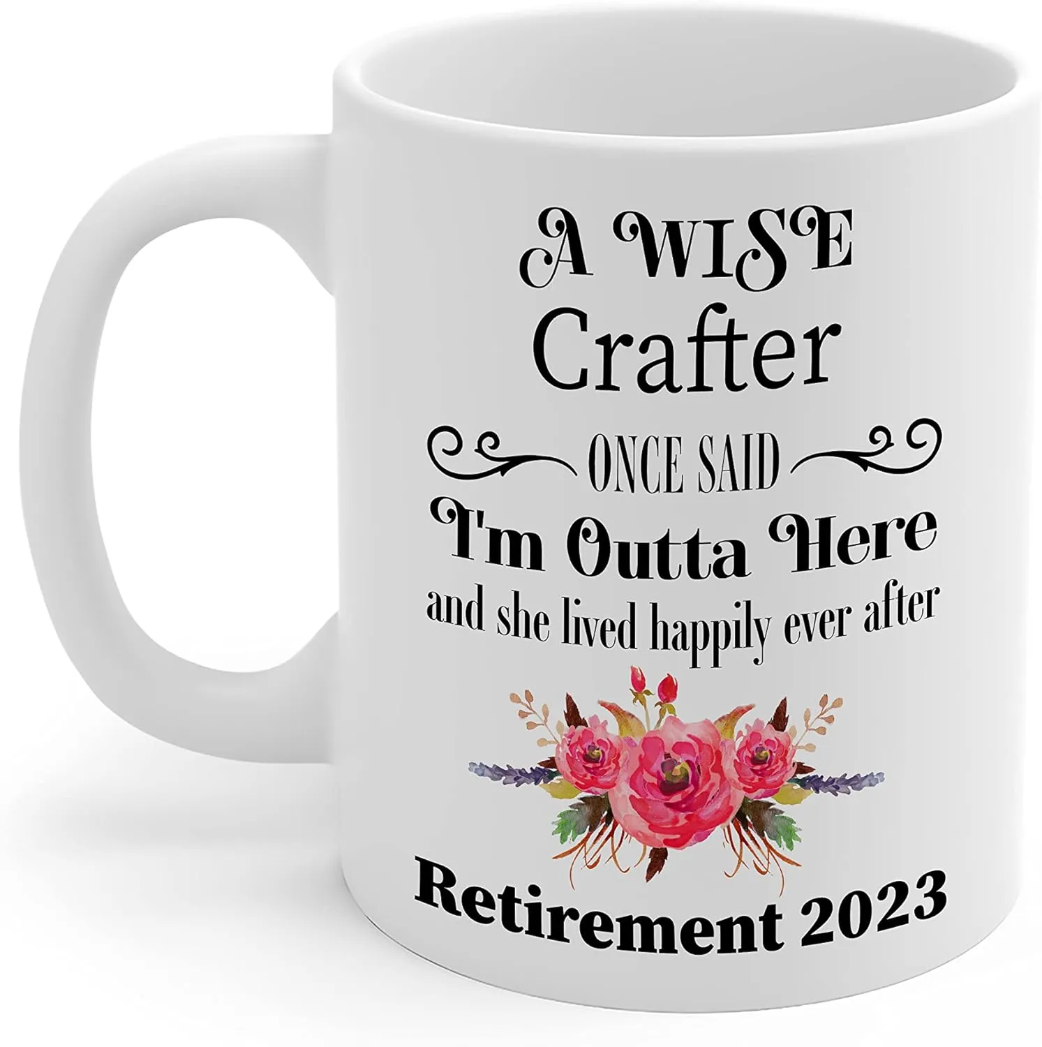 Crafter Retirement Gifts for Women 2023 Best Leather Jewelry Woodcrater Lenscrafter Manager Party Decorations Coffee Mug Cup Happy Farewell Goodbye Coworker Friend 11oz