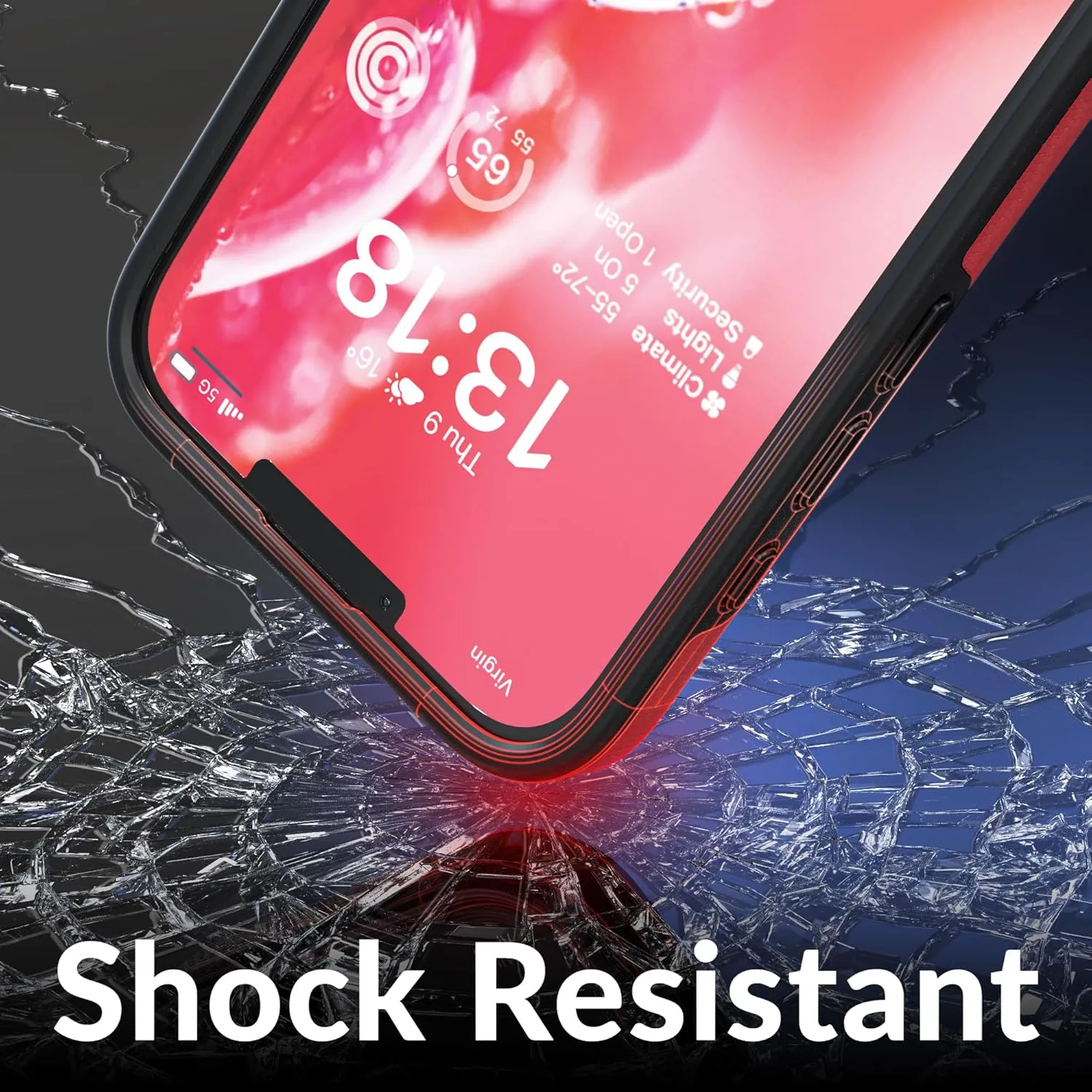 Crave Dual Guard Compatible with iPhone 16e Case, Shockproof Protection Dual Layer Case for iPhone 16e (6.1") - Red