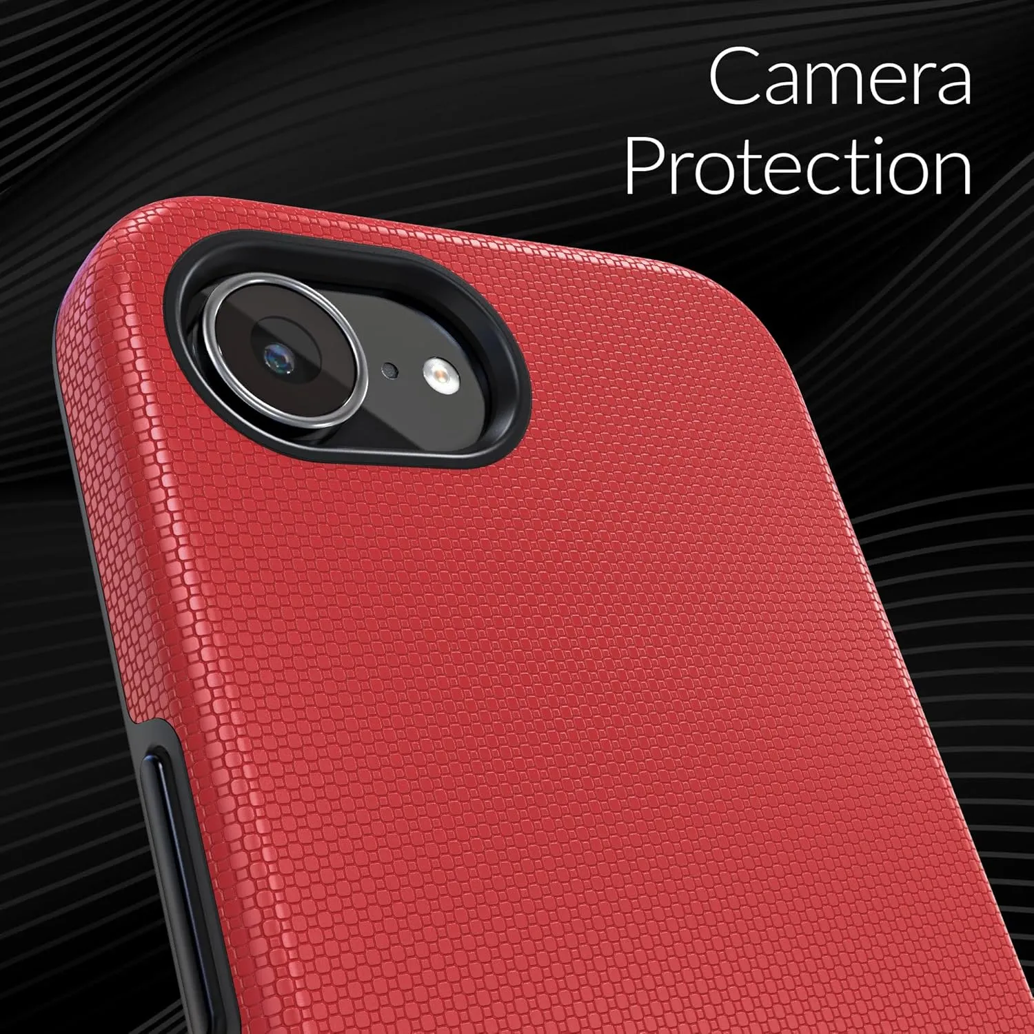 Crave Dual Guard Compatible with iPhone 16e Case, Shockproof Protection Dual Layer Case for iPhone 16e (6.1") - Red