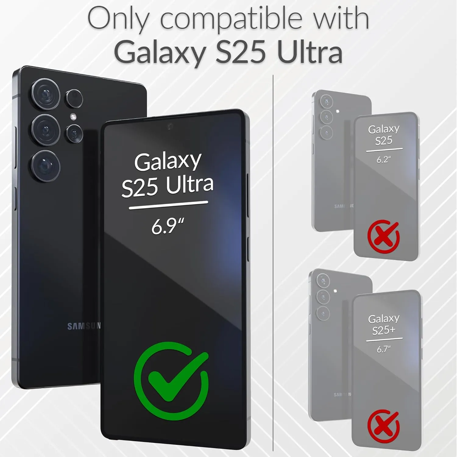 Crave Dual Guard Compatible with Samsung Galaxy S25 Ultra Case, Shockproof Protection Dual Layer Case for Samsung Galaxy S25 Ultra - Black