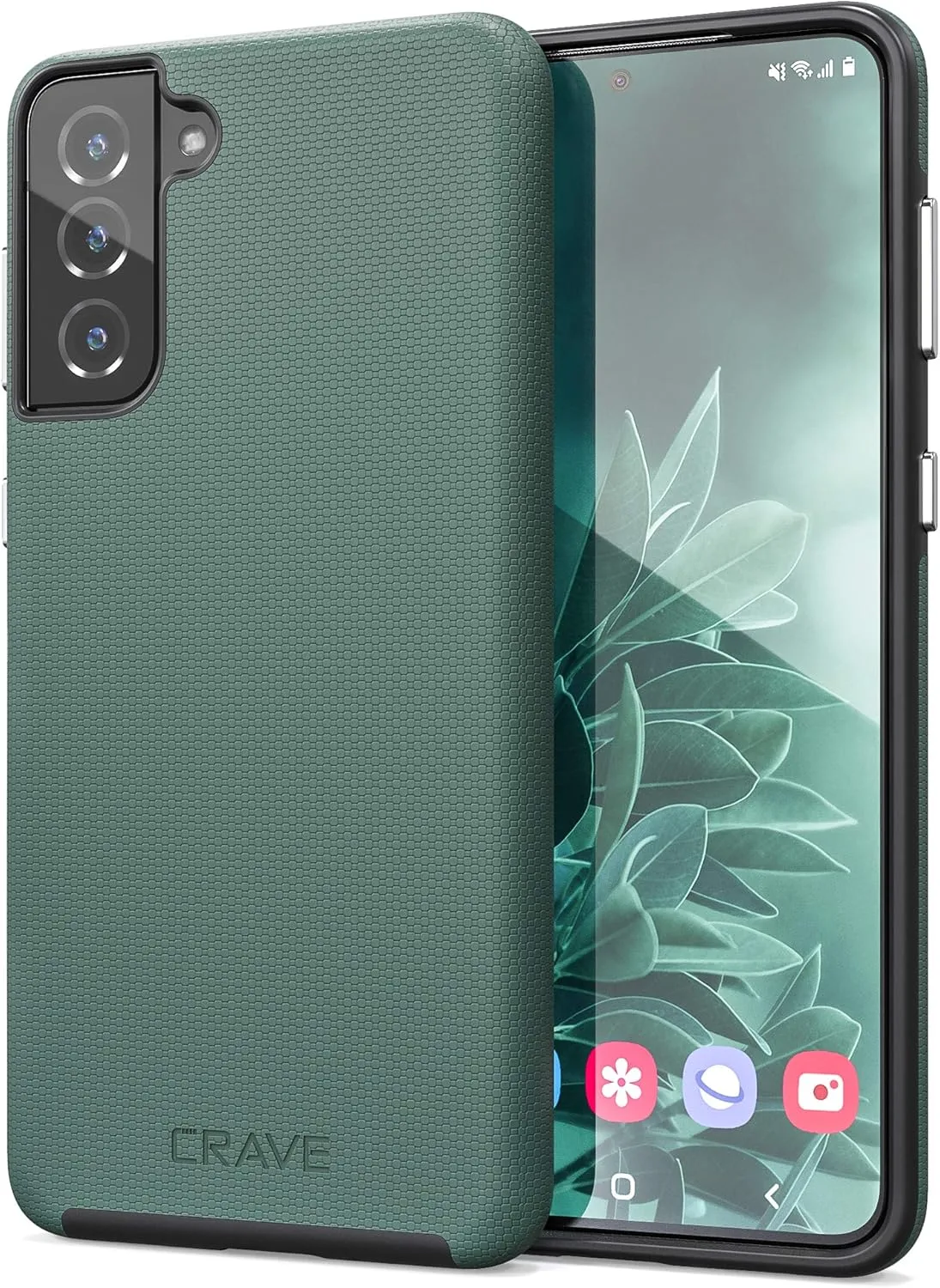 Crave Dual Guard for Galaxy S21  Case, Shockproof Protection Dual Layer Case for Samsung Galaxy S21 Plus, S21  5G (6.7 inch) - Forest Green