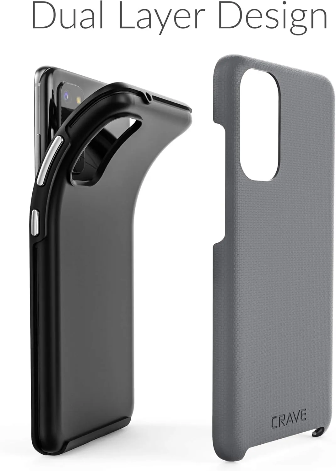 Crave Dual Guard for Samsung Galaxy S20 Case, Shockproof Protection Dual Layer Case for Samsung Galaxy S20, S20 5G - Slate