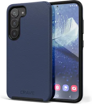 Crave Dual Guard for Samsung Galaxy S23 Case, Shockproof Protection Dual Layer Case for Samsung Galaxy S23 - Navy
