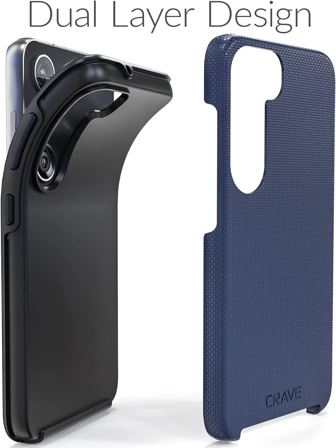 Crave Dual Guard for Samsung Galaxy S23 Case, Shockproof Protection Dual Layer Case for Samsung Galaxy S23 - Navy
