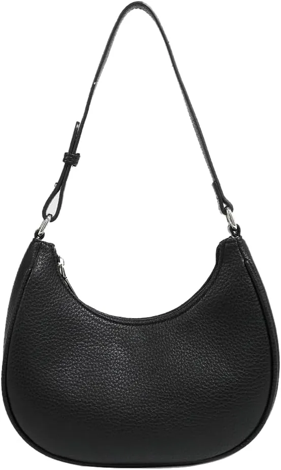Crescent Bag Trendy Purses for Women 2025 Cute Hobo Bag Versatile Dumpling Bag Simple PU Leather Shoulder Bag Underarm Purse
