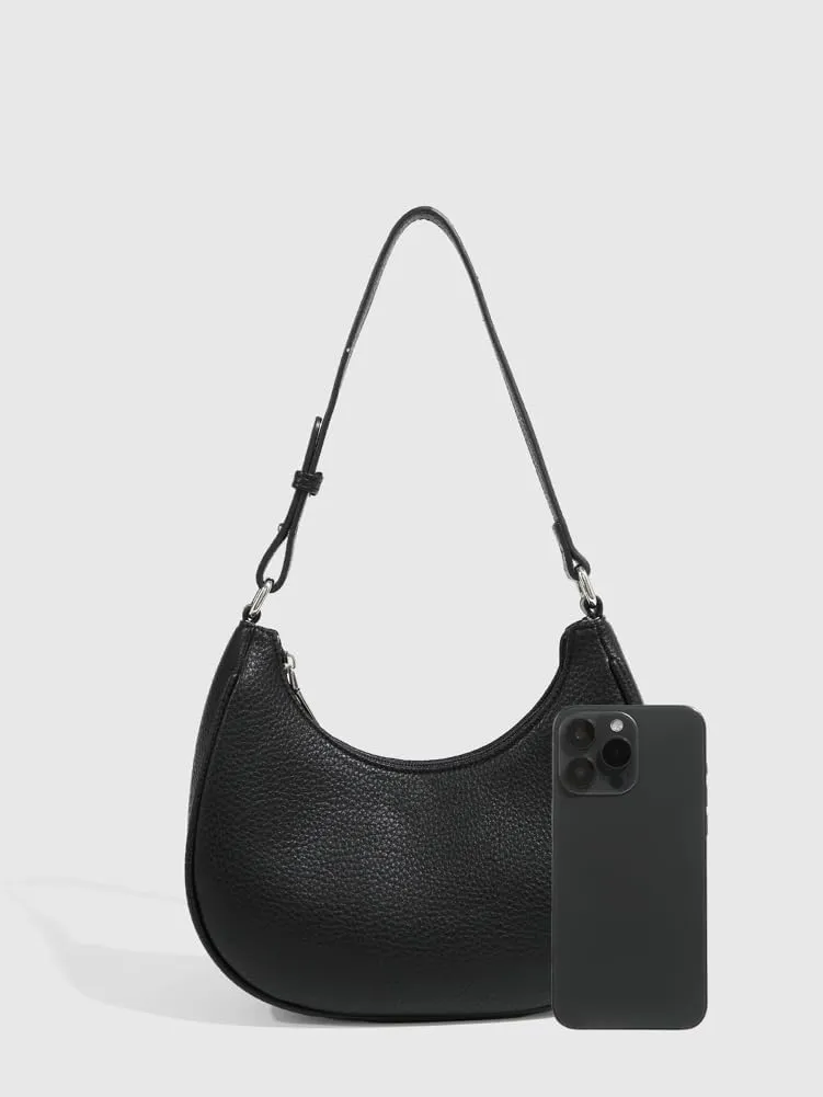Crescent Bag Trendy Purses for Women 2025 Cute Hobo Bag Versatile Dumpling Bag Simple PU Leather Shoulder Bag Underarm Purse