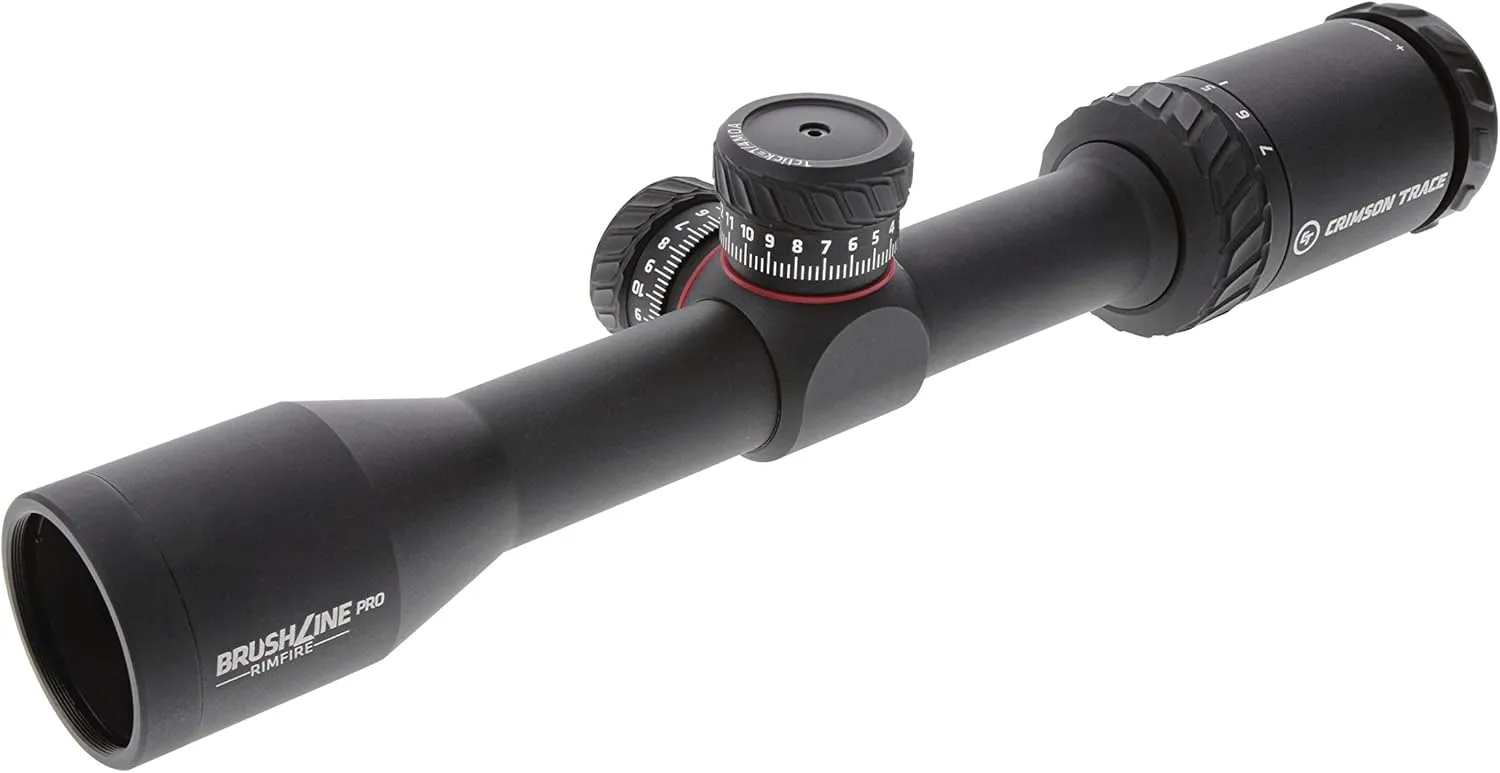Crimson Trace Brushline Pro Riflescope with Lightweight Solid Construction, Scope Caps and Lens Cloth for Hunting, Shooting and Outdoor