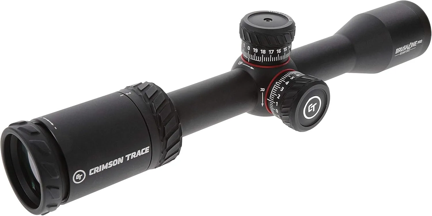 Crimson Trace Brushline Pro Riflescope with Lightweight Solid Construction, Scope Caps and Lens Cloth for Hunting, Shooting and Outdoor
