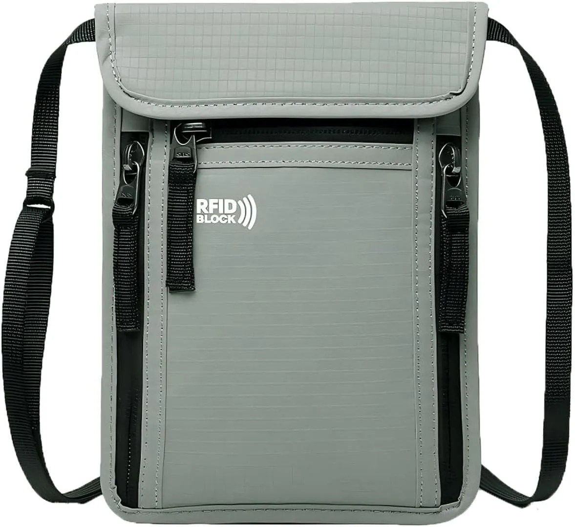 Crossbody Card Pouch for Passport Mobile Phone with RFID, Travel Wallet