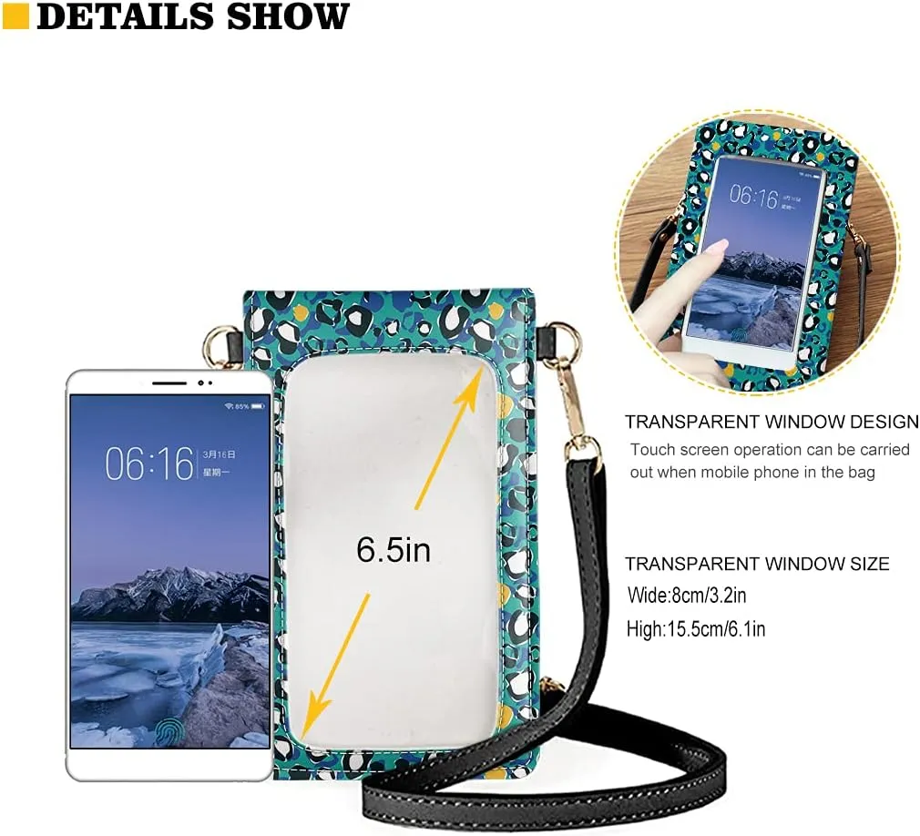 Crossbody Phone Bag for Women Shoulder Bags PU Leather Money Cash Manager Touch Screen Bags with Card Slots