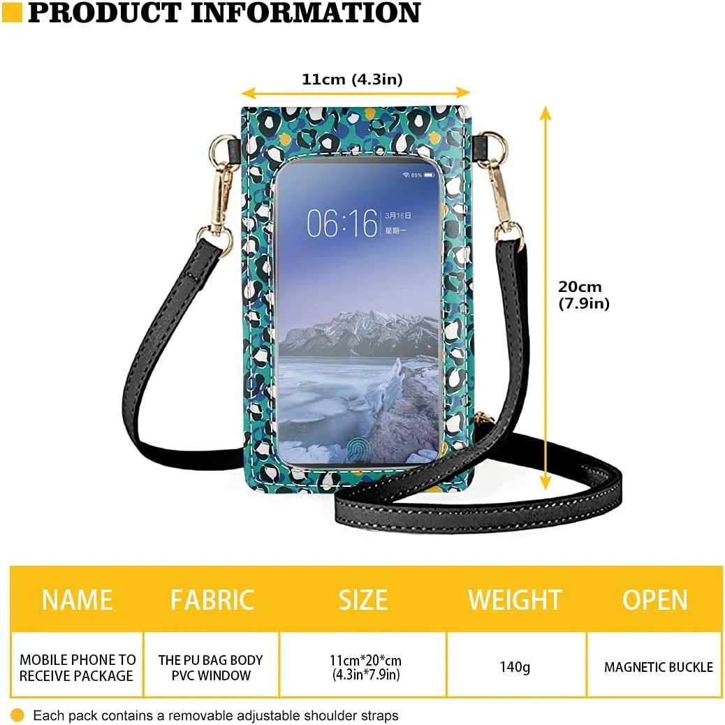 Crossbody Phone Bag for Women Shoulder Bags PU Leather Money Cash Manager Touch Screen Bags with Card Slots