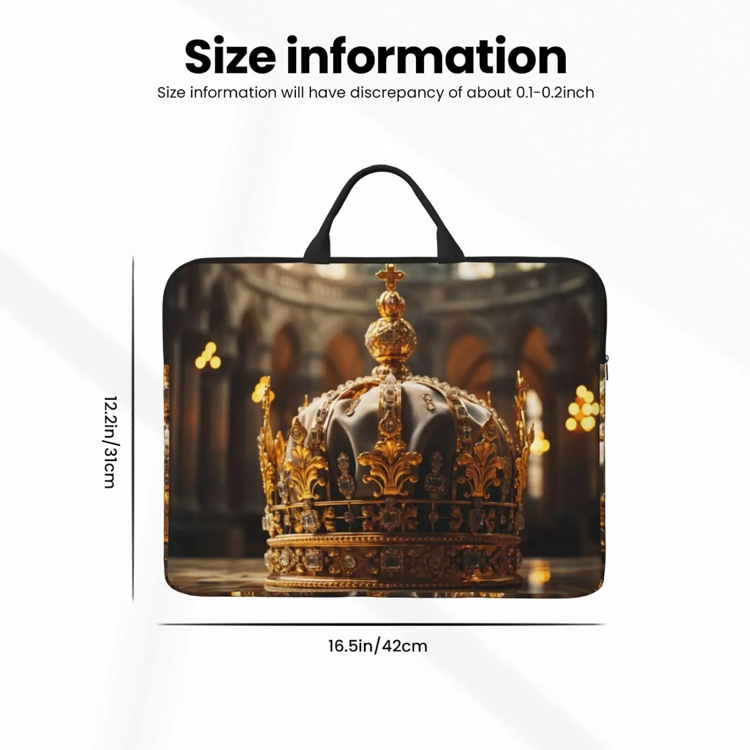 Crown 14 Inch Laptop Case, Water-Resistant and Shockproof Computer Cases for Laptopsï¼ŒSuitable for Daily Travel