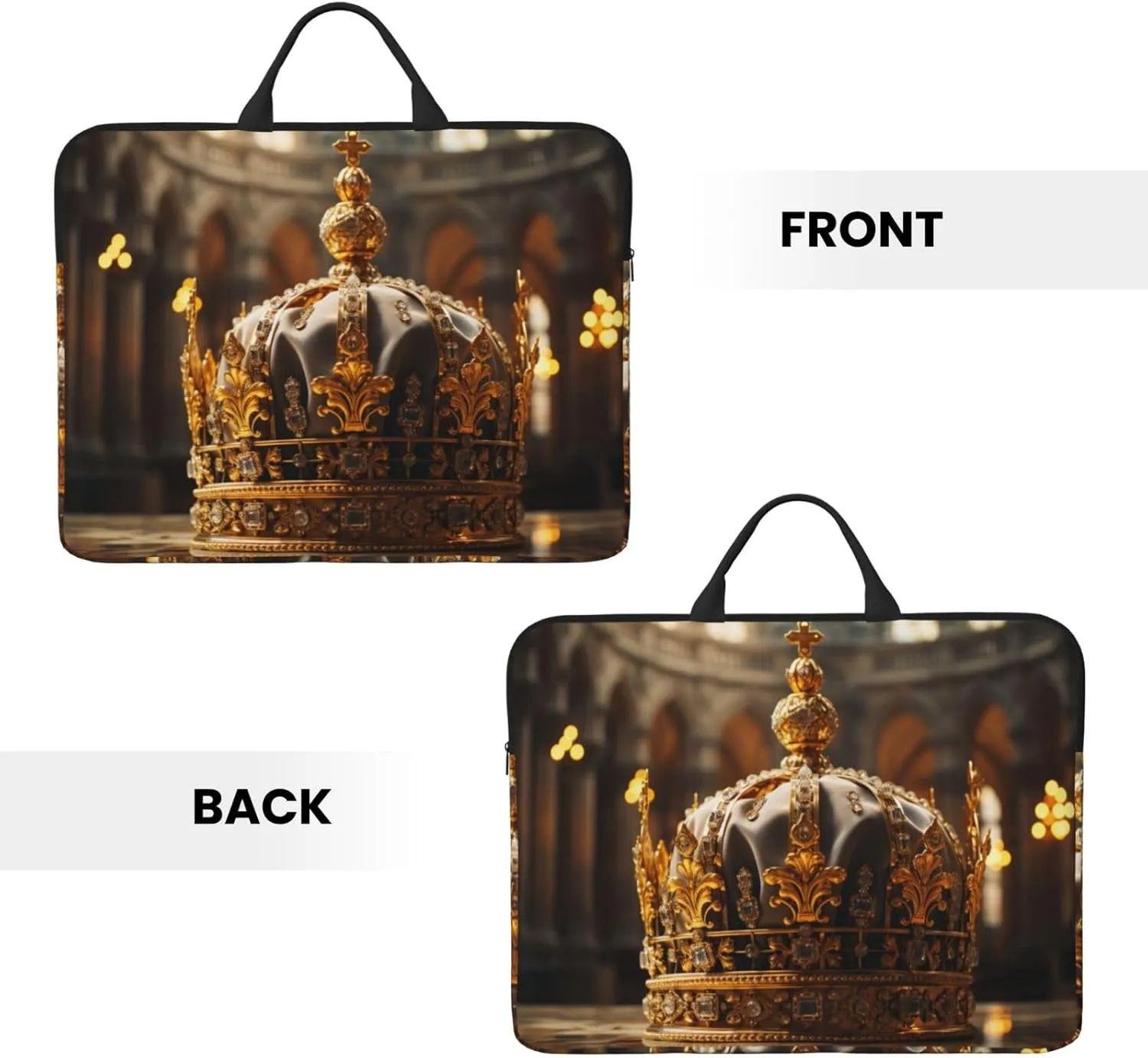Crown 14 Inch Laptop Case, Water-Resistant and Shockproof Computer Cases for Laptopsï¼ŒSuitable for Daily Travel