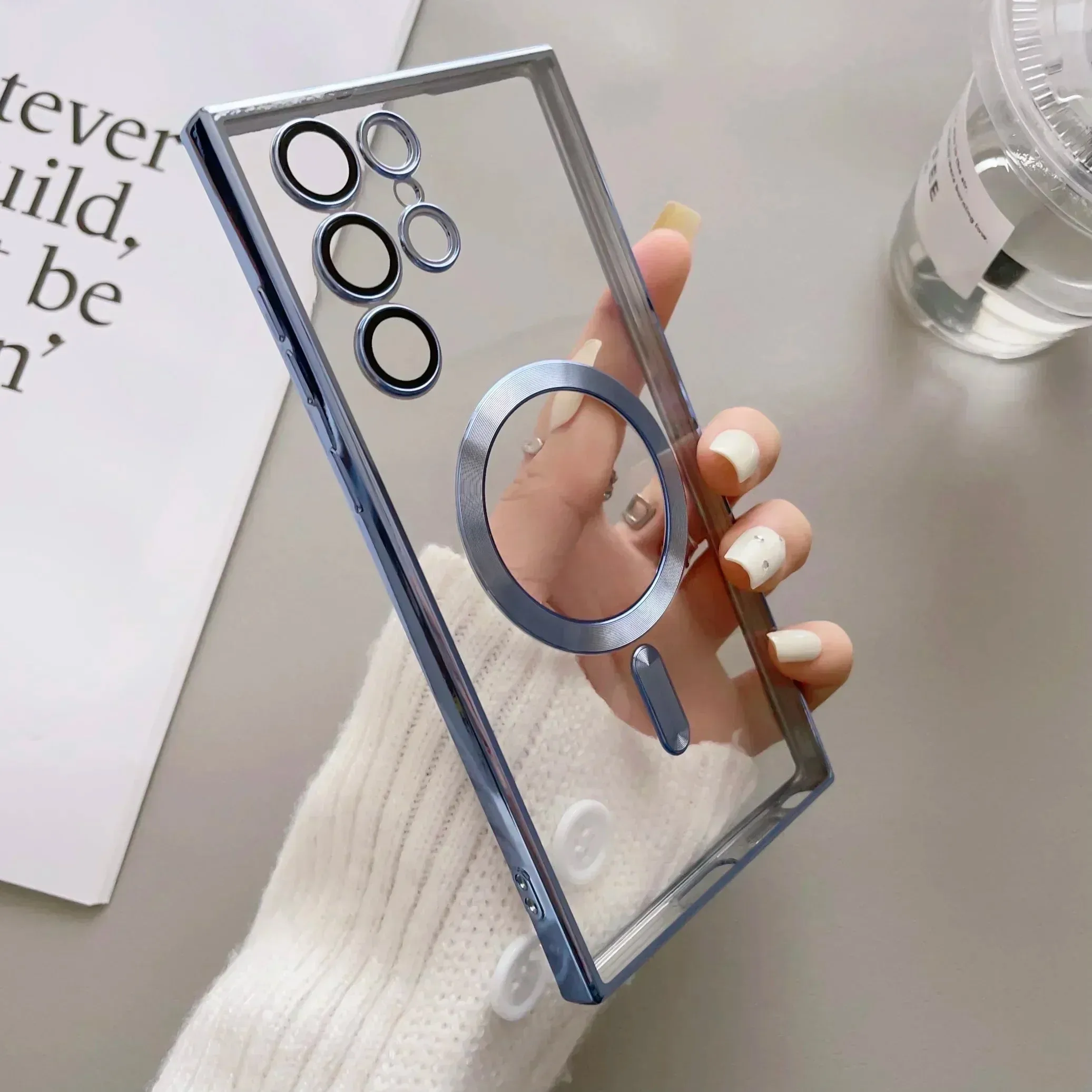 Crystal Clear Silicone Magsafe Plating Case For Samsung Galaxy With Enhanced Drop Protection
