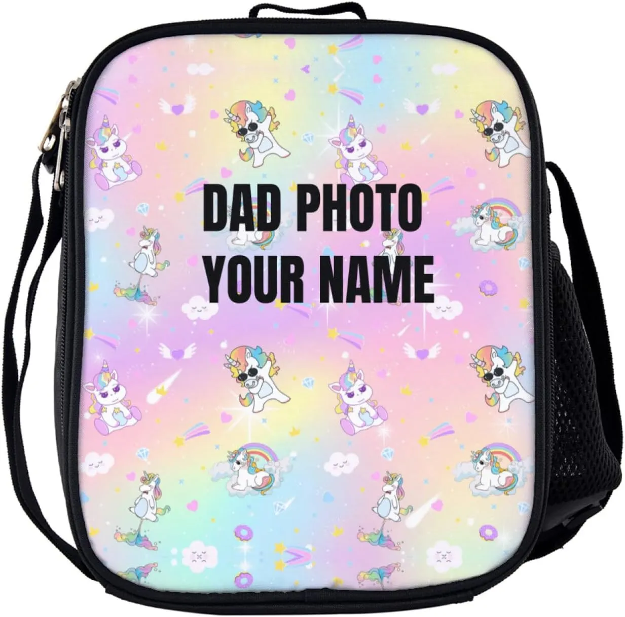 Custom Backpack for Kids with Luch box,Personalized Backpacks for Boys Girls Design Text Photo Name Logo Cute Lightweight Kindergarten Elementary School Bookbag