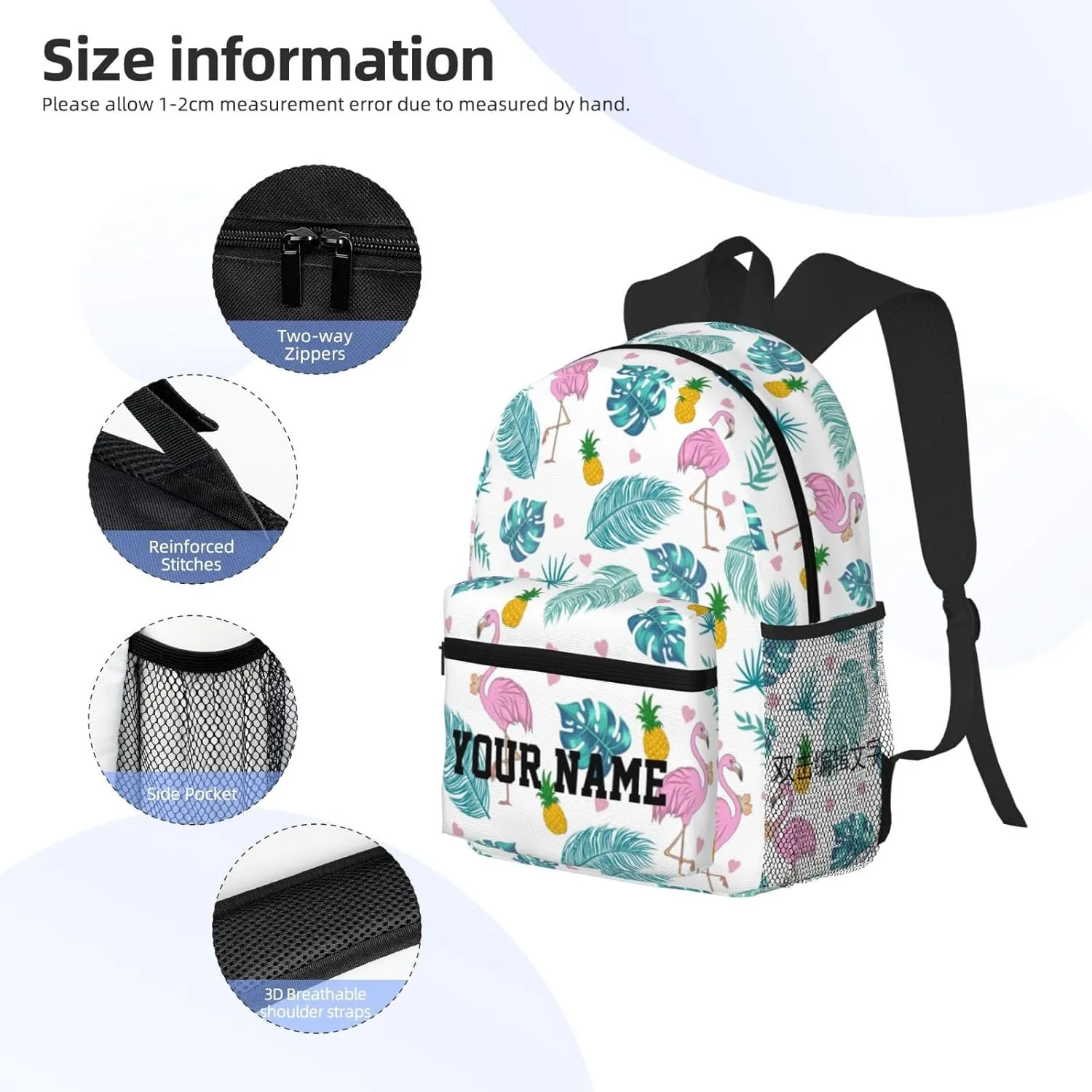 Custom Backpack for Kids,Personalized Backpacks for Boys Girls Design Name Text Cute Lightweight Kindergarten Elementary School Bookbag