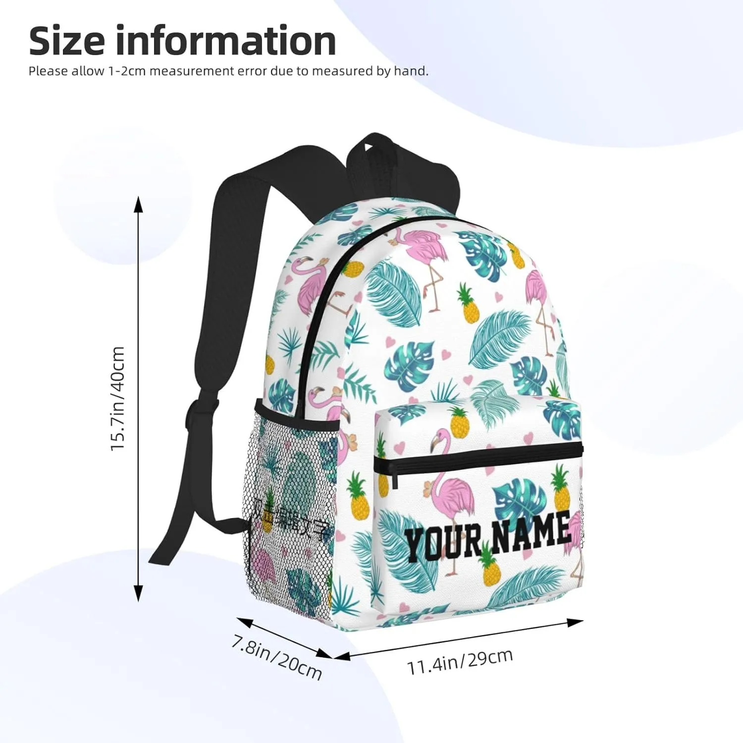 Custom Backpack for Kids,Personalized Backpacks for Boys Girls Design Name Text Cute Lightweight Kindergarten Elementary School Bookbag