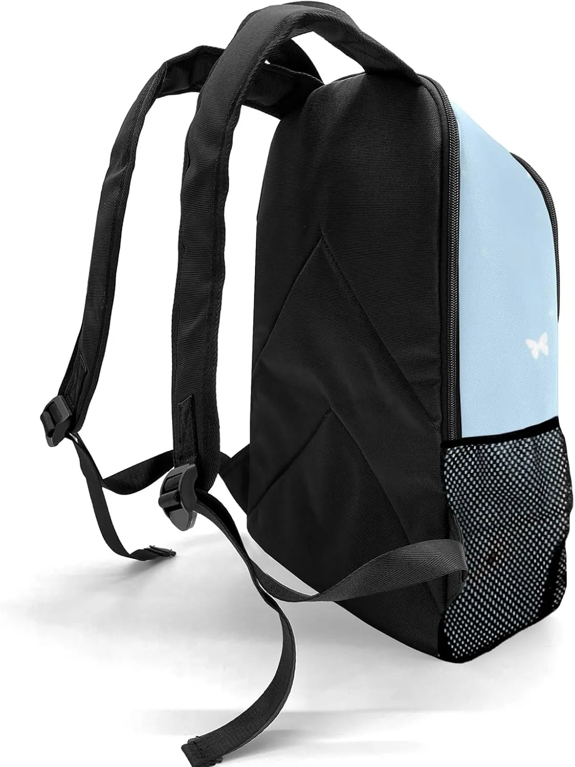 Custom Ballet Dancer Blue Butterfly School Backpack Multipurpose Casual Bag Personalized with Name Waterproof Sport Daypack Travel Man Woman Bags