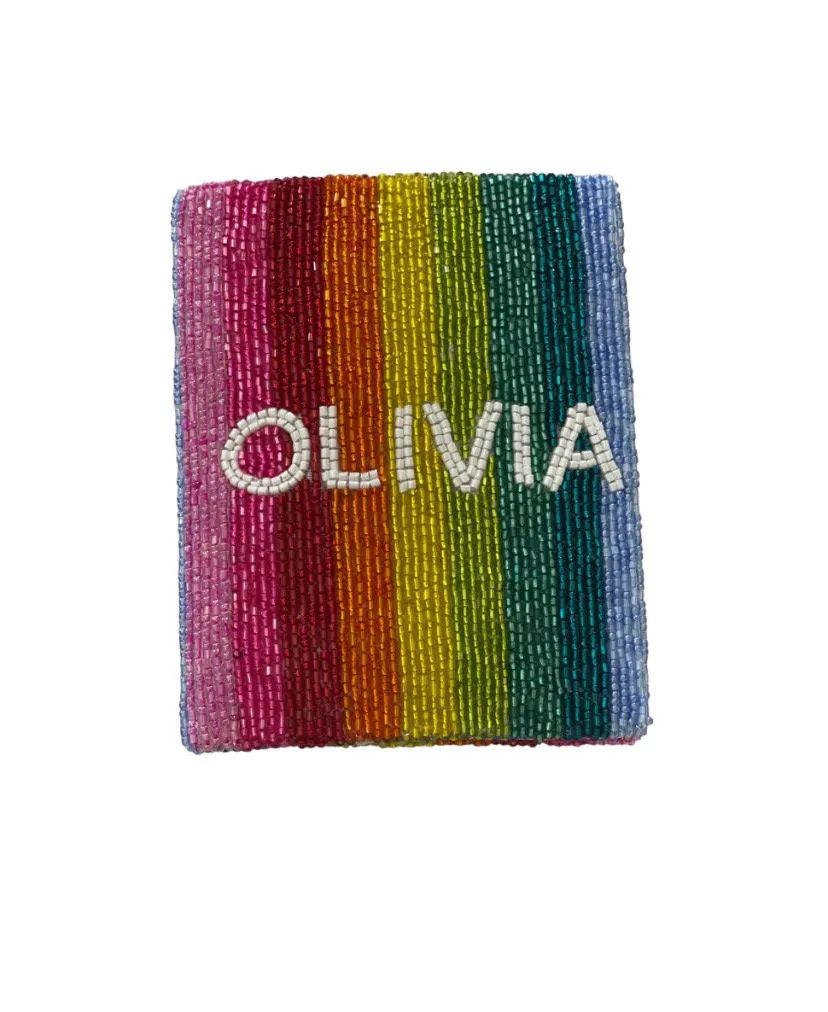 Custom beaded passport cover, travel wallet passport book holder case, personalized passport, newlywed gift, bride gift, bachelorette party