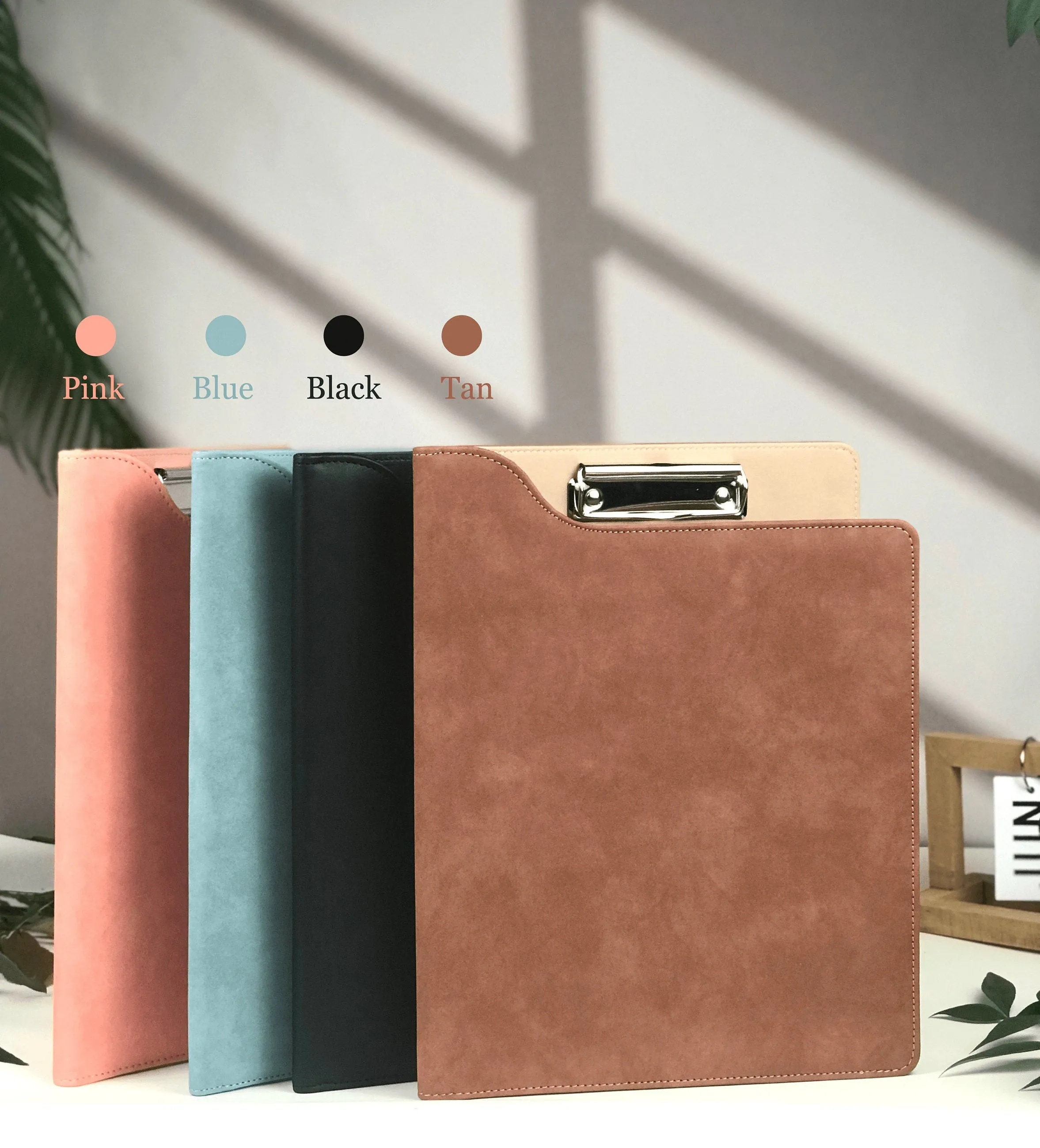 Custom Leather Portfolio, Vegan Leather Clipboard with Personalised Engraving, Fits for A4/ Legal paper, Document Holder, School/Office Gift