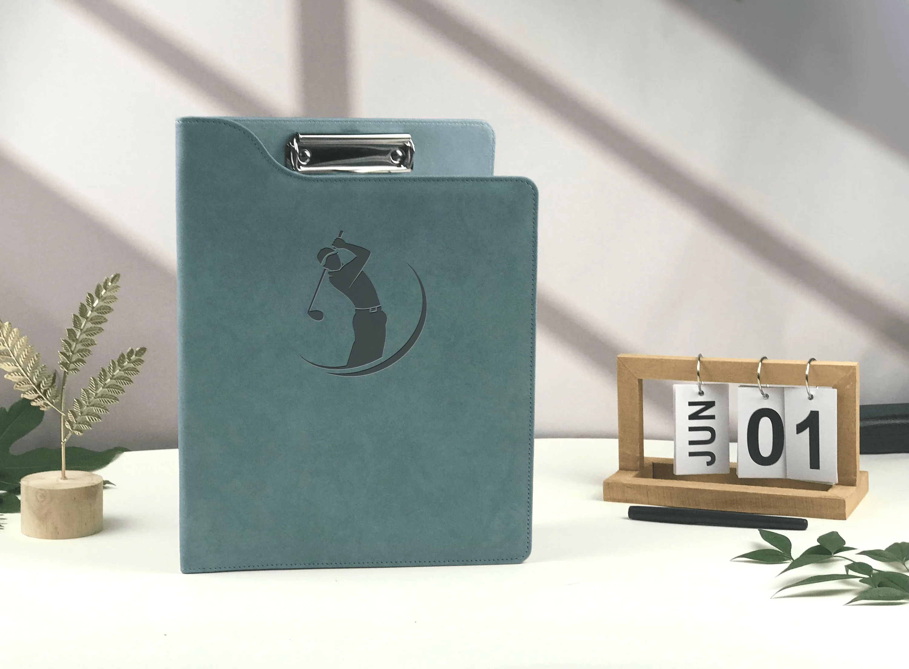 Custom Leather Portfolio, Vegan Leather Clipboard with Personalised Engraving, Fits for A4/ Legal paper, Document Holder, School/Office Gift