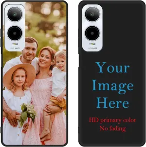Custom Phone Case for Cricket Icon 6/AT&T Verge,Customized Personalized Photo Text Name Anti-Scratch Black Soft TPU Protective Phone Cover