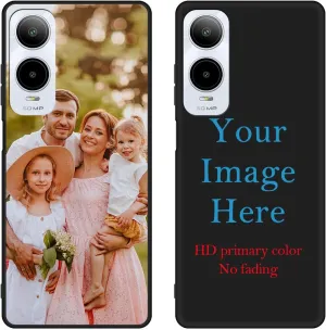 Custom Phone Case for Cricket Icon 6,Customized Personalized Photo Text Name Anti-Scratch Black Soft TPU Protective Phone Cover