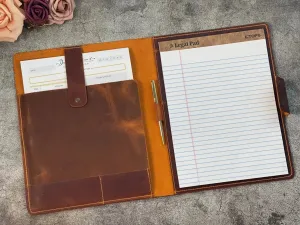 Customized Leather Portfolio with Notepad & Planner