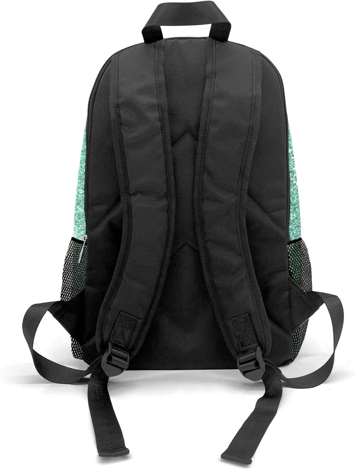 Customized Music Cello Backpack Personalized Name Schoolbag Multipurpose Daypack Sport Casual Travel Bags for Teen Adult Green Glitter Print