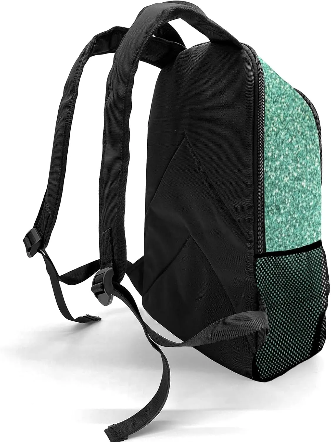 Customized Music Cello Backpack Personalized Name Schoolbag Multipurpose Daypack Sport Casual Travel Bags for Teen Adult Green Glitter Print