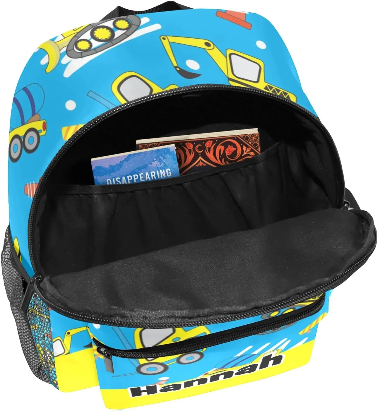 Cute Car Cartoon Personalized School Backpack for Kid-Boy/Girl Toddler Daypack Kindergarten Travel Bookbag