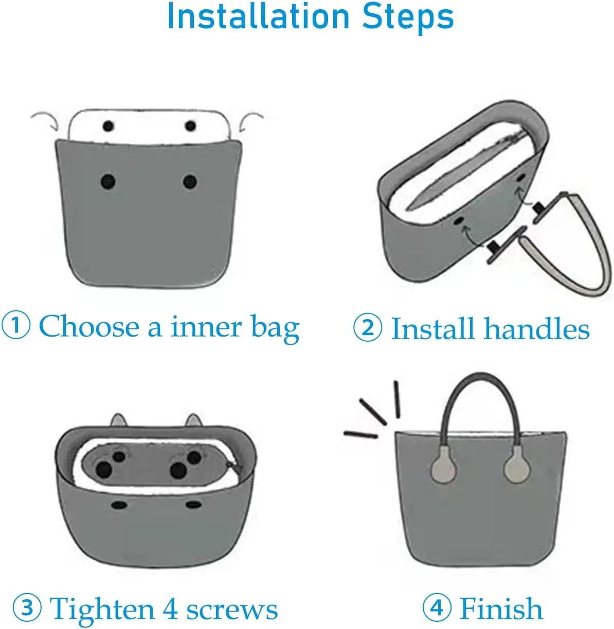 Cute Rubber Tote Bag for Women, Small EVA Foam Handbag with Zipper Organizer Insert for Work Beach Travel Pool