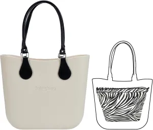 Cute Rubber Tote Bag for Women, Small EVA Foam Handbag with Zipper Organizer Insert for Work Beach Travel Pool
