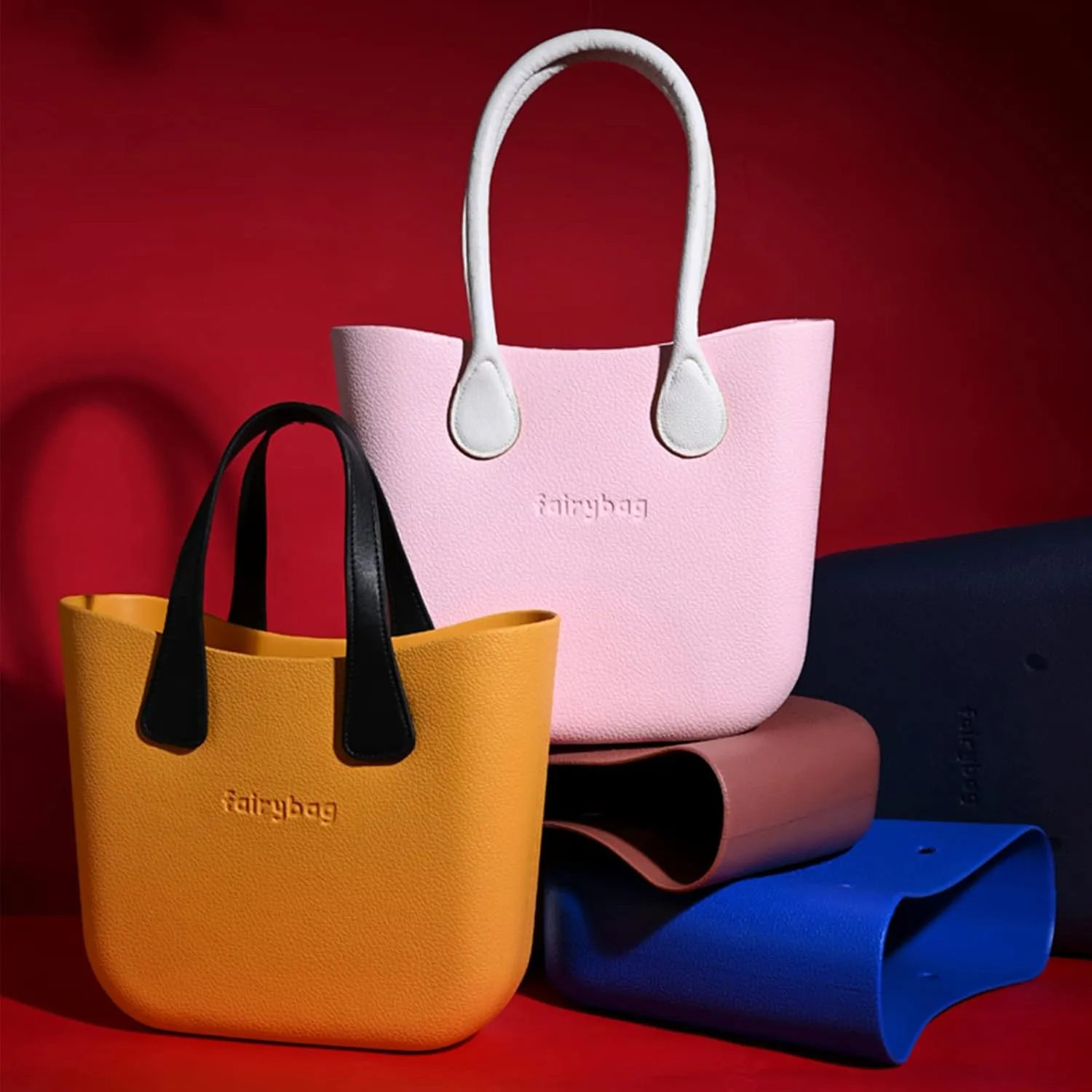 Cute Rubber Tote Bag for Women, Small EVA Foam Handbag with Zipper Organizer Insert for Work Beach Travel Pool