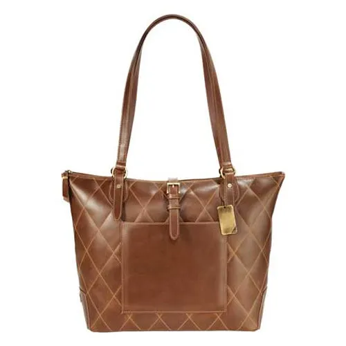 Cutter & Buck® Bainbridge Quilted Leather Tote