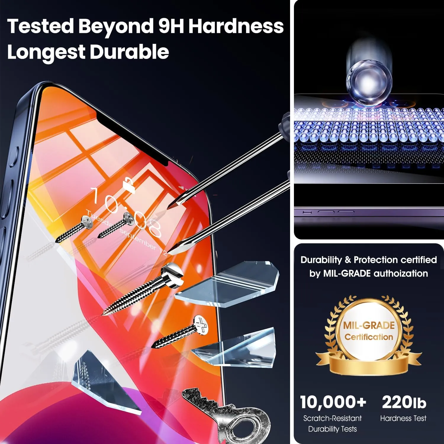 Deara ArmorPro 9H  Tempered Glass Privacy Screen Protector for iPhone 11/iPhone XR [6.1 Inch] Anti Spy Case Friendly (Longest Durable) 2 Pack
