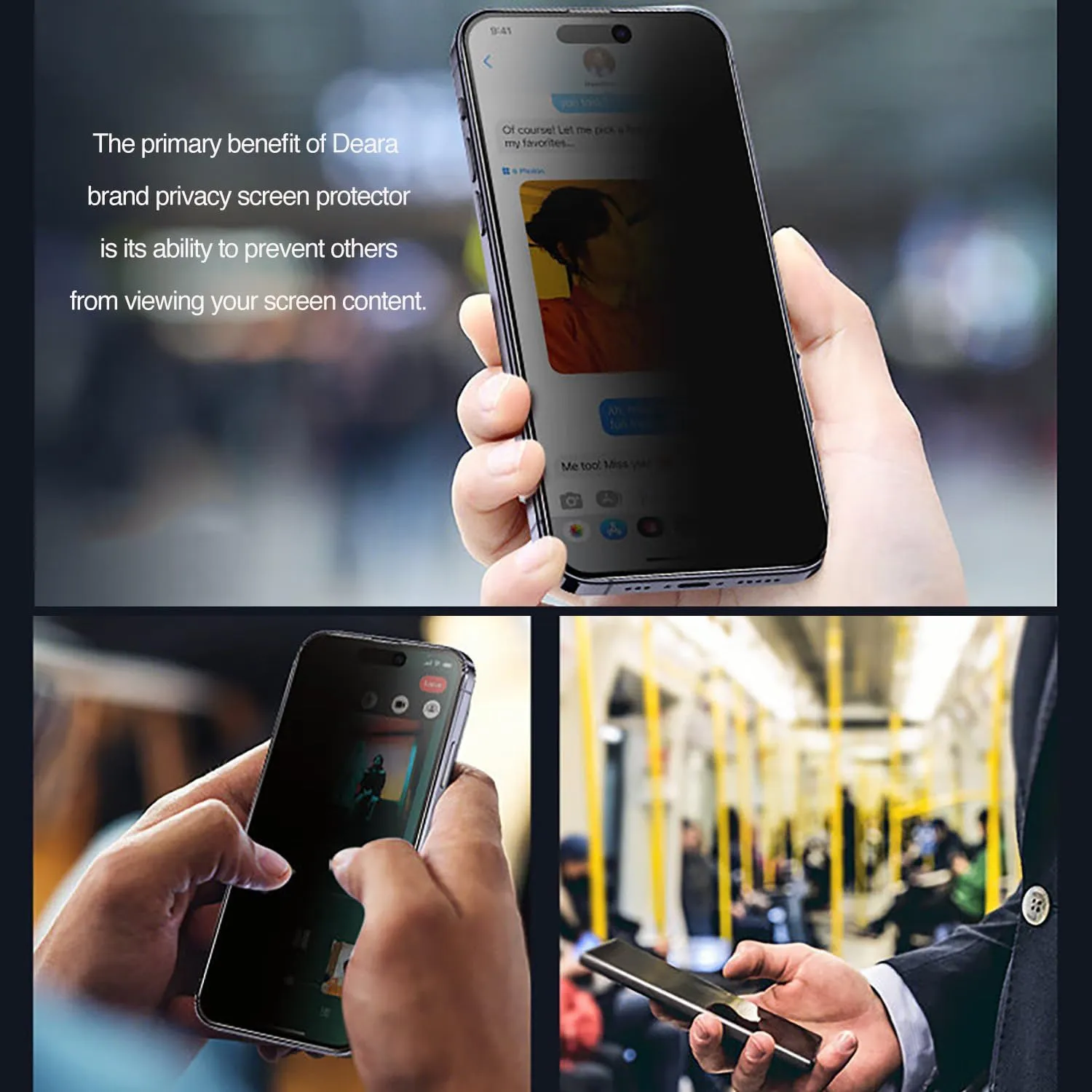 Deara ArmorPro 9H  Tempered Glass Privacy Screen Protector for iPhone 11/iPhone XR [6.1 Inch] Anti Spy Case Friendly (Longest Durable) 2 Pack