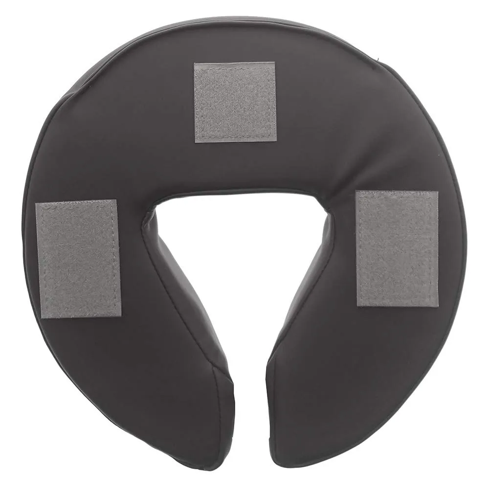 Deluxe Memory Foam Face Cradle Cushion - Universal Head Cushion Pillow for Massage Therapy with Velcro (Black)