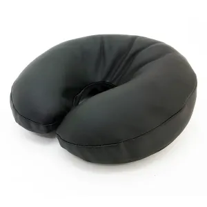 Deluxe Memory Foam Face Cradle Cushion - Universal Head Cushion Pillow for Massage Therapy with Velcro (Black)