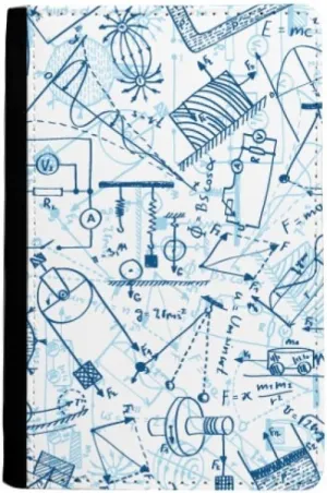 DIYthinker Blue Physical Electromagnetic Mechanics Chart Passport Holder Notecase Burse Wallet Cover Card Purse