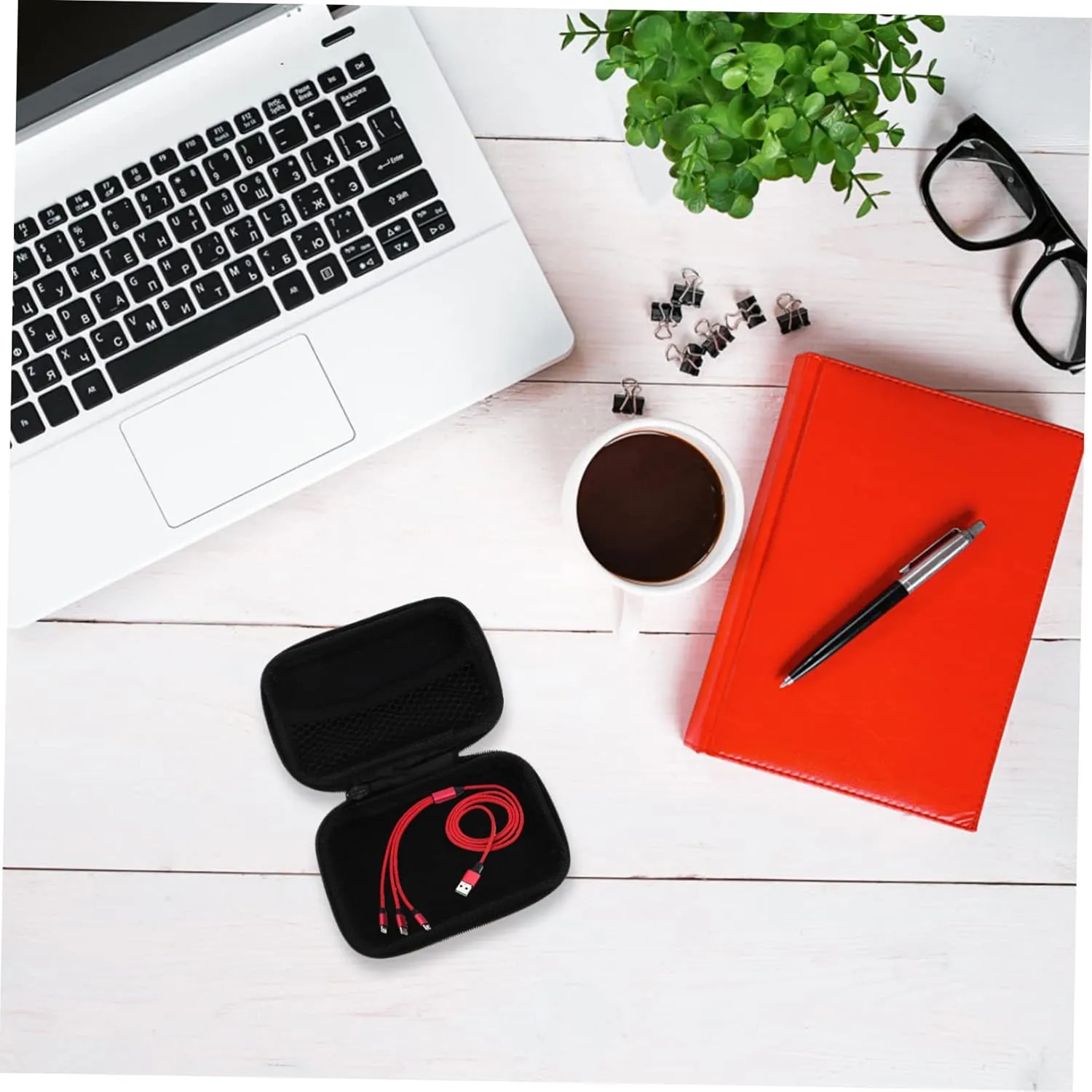 DOITOOL Travel Cable Organizer Pouch Travel Electronics Case 2pcs Storage Box Portable Cable Storage Bag Cable Organizer Bag Earphone Travel Cable Manager