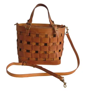 Dorgon Latigo Leather Basket Handbag (#1280-2)