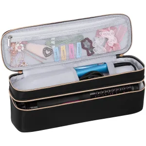 Double Layer Travel Case Compatible with Revlon One Step Hair Dryer Brush Original 1.0 & Plus 2.0, Portable Lightweight Carrying Case Storage Bag for All Brand Hot Tools Volumizer Hot Air Brush