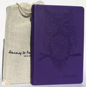 Dream To Awaken Owl Grimoire Journal | Blank Book of Shadows Journal | Witch Planner | Gift for Wiccan, Pagan, Mystic, Alchemist, Dreamer, Goddess | Vegan Leather Spell Book Blank | Hardcover | 5 3/4" x 8 1/2" Office Product