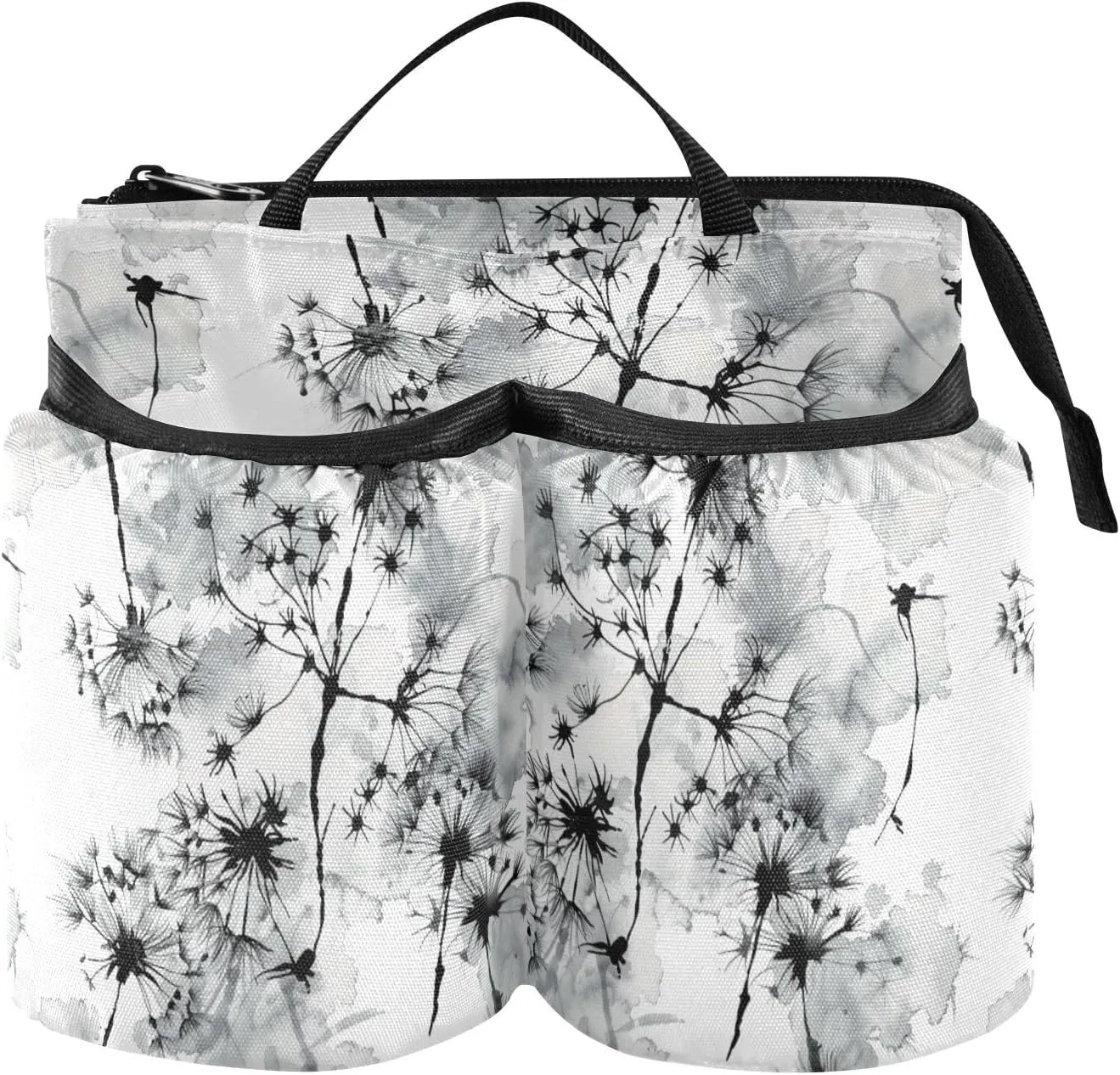 Drink Holder for Suitcase Convenient Tradictional Chinese Ink Painting Dandelion Ash Water Bottle Carrier Travel Accessories Gift Flight Attendants Businessmen
