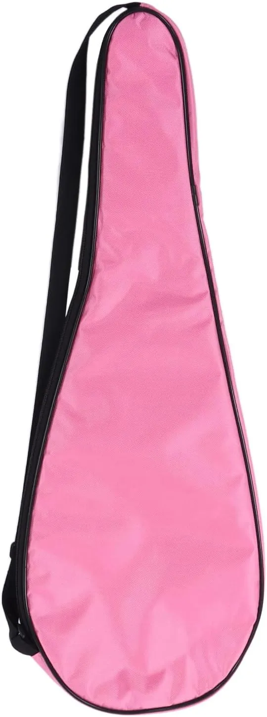 E Squash Racket Case Lightweight Padded Racket Carrying Bag with Shoulder Strap Pink