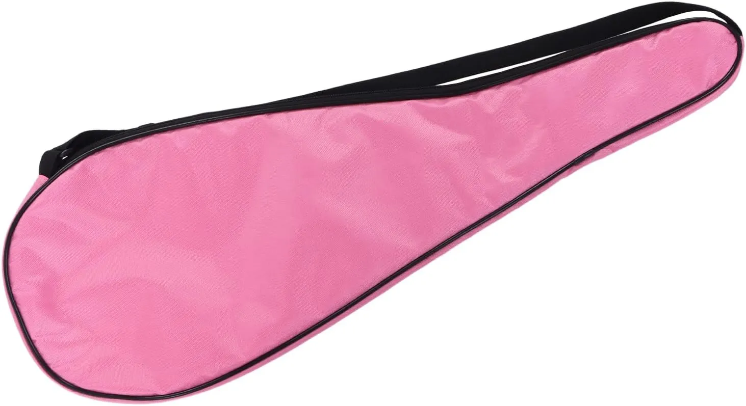 E Squash Racket Case Lightweight Padded Racket Carrying Bag with Shoulder Strap Pink