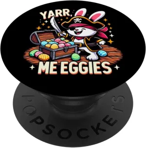 Easter Bunny Pirate Tee Yarr Me Eggies - Funny Kids Egg Hunt PopSockets Standard PopGrip