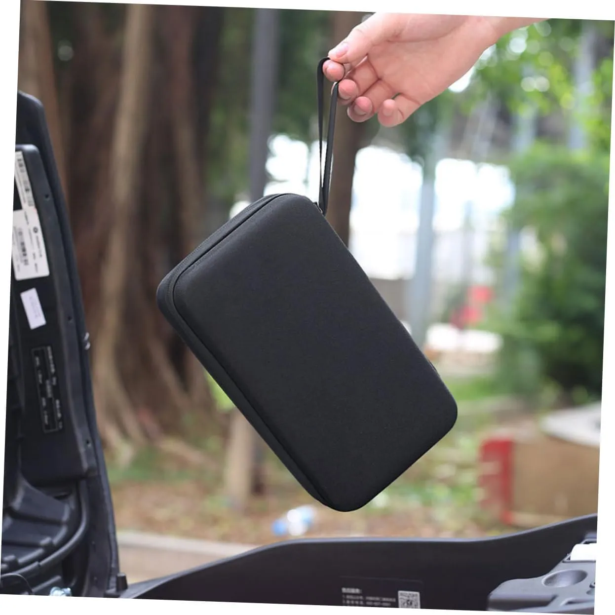 Electric Vehicle Charger Storage Bag Hard Shell Shockproof Organizer for Bicycles Scooters Portable Handbag Durable Outdoor Pouch for Cables Accessories